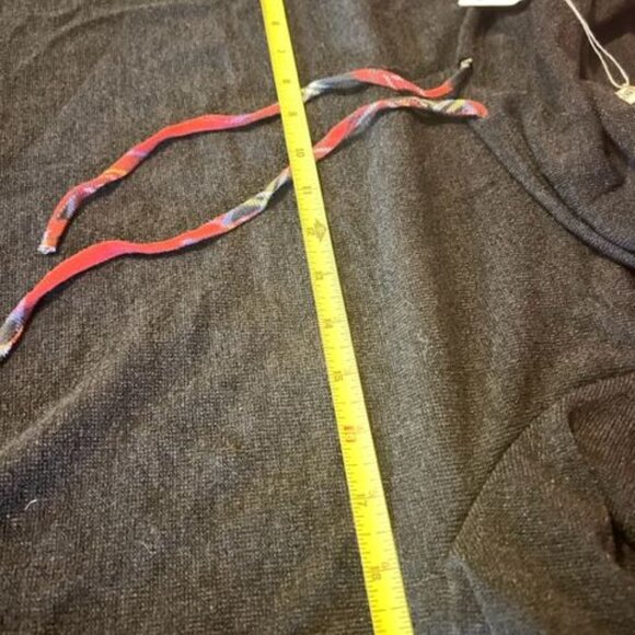 now & forever Womens top Black w/ plaid constrast Long Sleeve Tunic Sweater - Picture 3 of 6